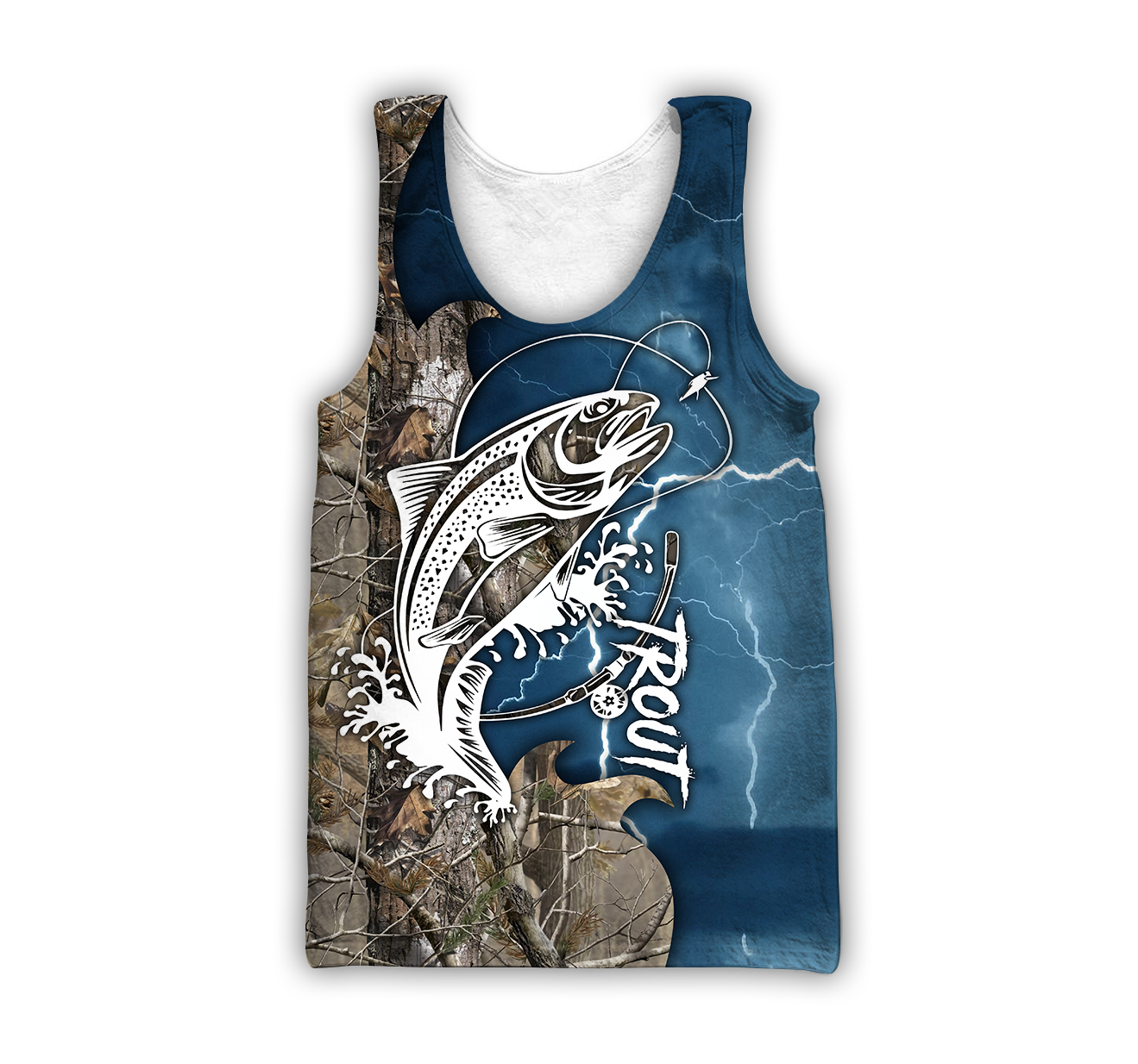 Trout Fishing Tattoo camo shirts for men and women blue color TR2108203