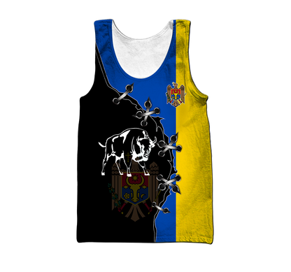 Moldova Aurochs 3D All Over Printed Hoodie Shirt Limited by SUN HAC230603-Apparel-SUN-Hoodie-S-Vibe Cosy™
