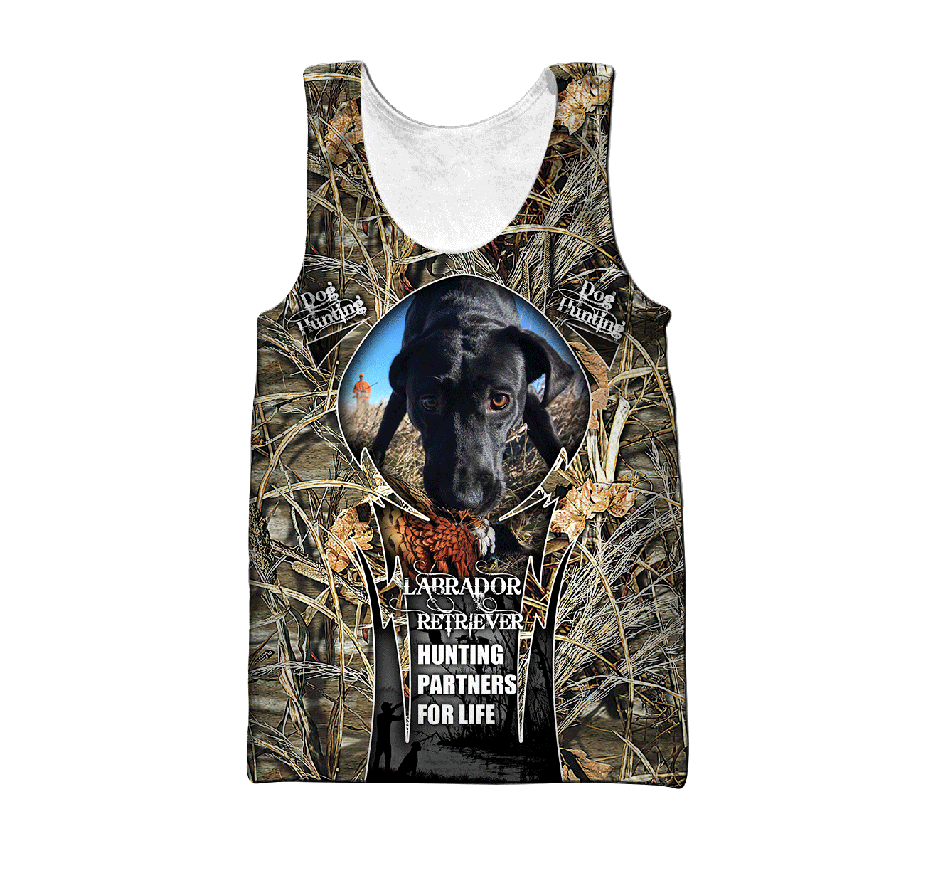 Hunting Labrador 3D Over Printed Unisex Deluxe Hoodie ML