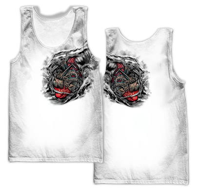 Mechanic Metal Tattoo 3D All Over Printed Shirts HAC180503-Apparel-MP-Tank Top-S-Vibe Cosy™