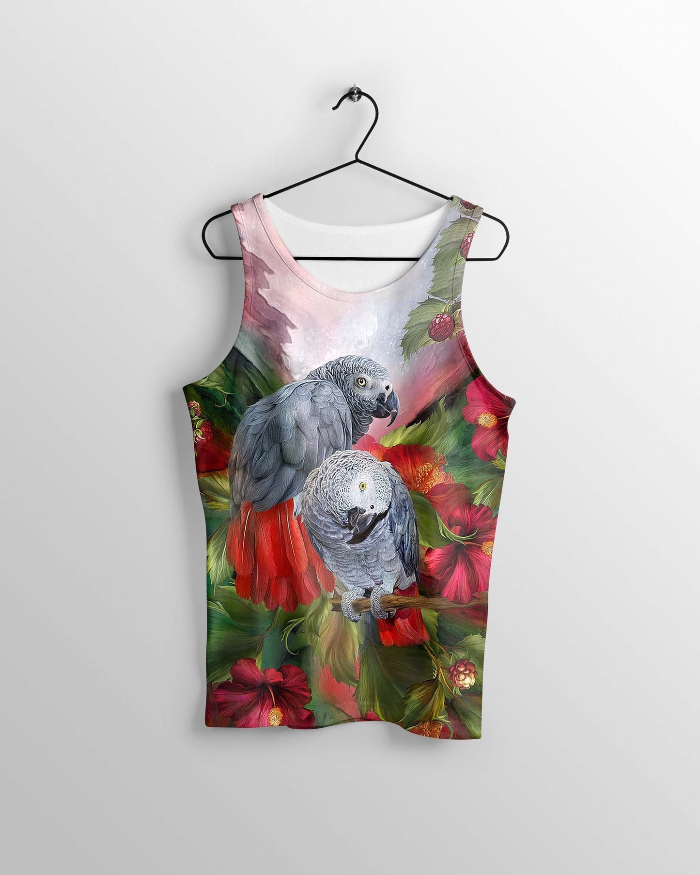 All Over Printed Parrots Shirts H397-Apparel-HbArts-Tank top-S-Vibe Cosy™