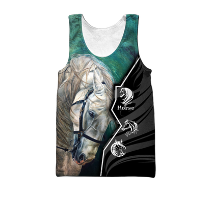Beautiful Horse 3D All Over Printed shirt for Men and Women Pi040101-Apparel-NNK-Tank Top-S-Vibe Cosy™