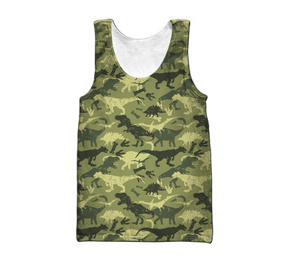 Dinosaur Beautiful Camo 3D all over printed shirts