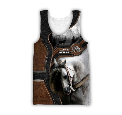 Love Beautiful Horse 3D All Over Printed Shirts For Men And Women TR1505203S-Apparel-MP-Tank Top-S-Vibe Cosy™