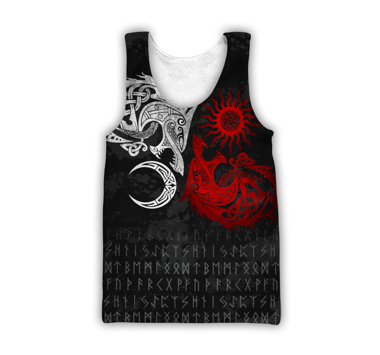 Ragnarok Monsters Red Sköll and Hati 3D All Over Print Hoodie