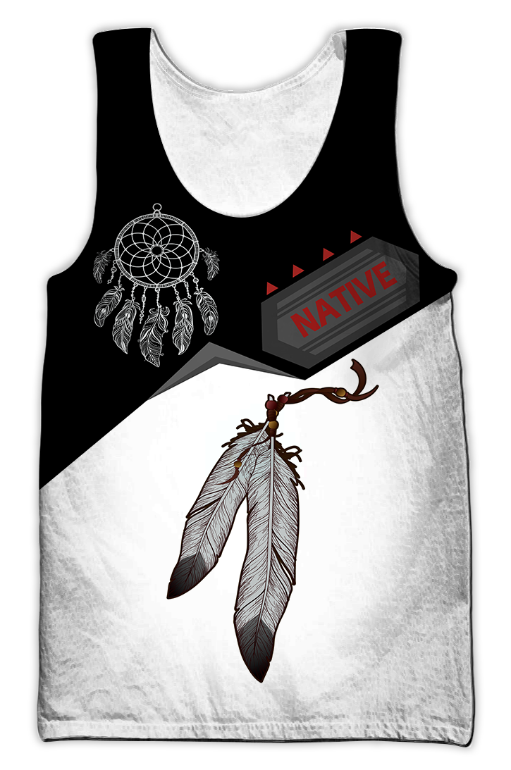 Premium Native American Feather All Over Printed Shirts For Men And Women MEI