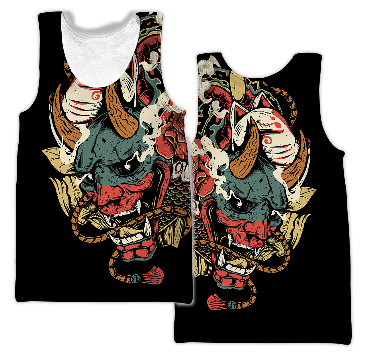 Samurai Tattoo Art Hoodie T Shirt For Men and Women HAC220604-NM-Apparel-NM-Tank Top-S-Vibe Cosy™