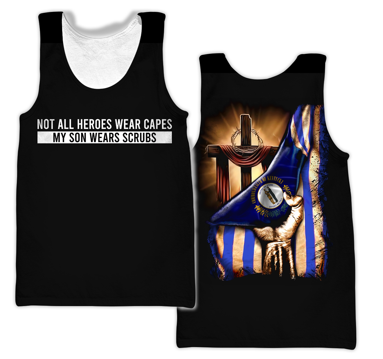 My son Kentucky 3d hoodie shirt for men and women HAC040402-Apparel-HG-Men's tank top-S-Vibe Cosy™