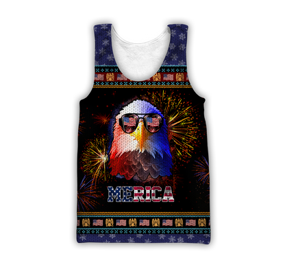 Merica Eagle 3D Hoodie Shirt For Men And Women LAM2002104