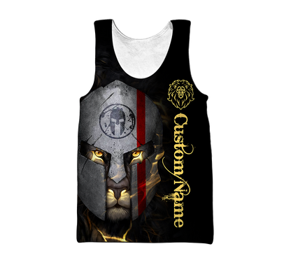 Custom Name Lion Warrior 3D All Over Printed Unisex Shirts