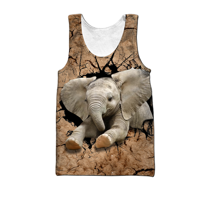 Elephant 3d hoodie shirt for men and women HG71506S5-Apparel-HG-Men's tank top-S-Vibe Cosy™