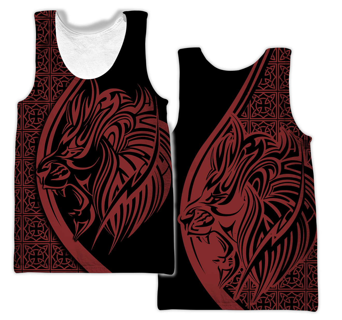 Lion Tattoo Hoodie T Shirt For Men and Women HAC080605-NM-Apparel-NM-Tank Top-S-Vibe Cosy™