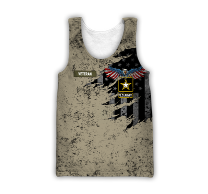 Veteran US Army Eagle in my heart 3D shirts for men and women