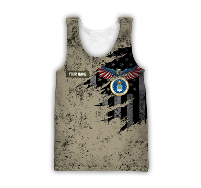 Veteran US Air Force in my heart 3D shirts for men and women