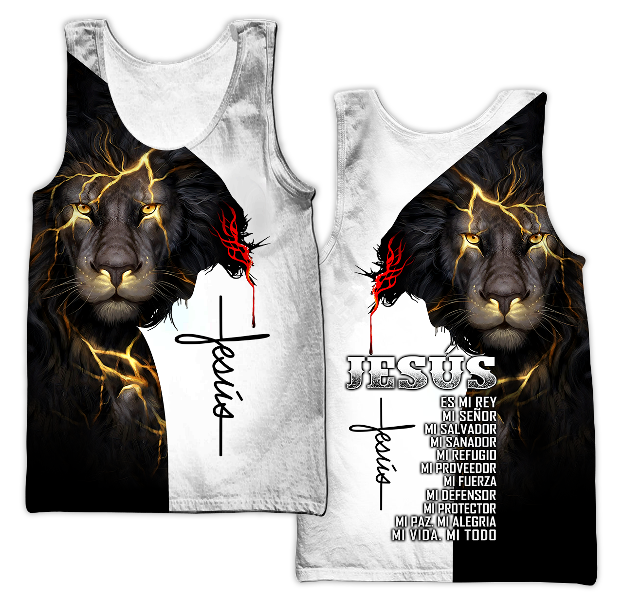 Jesús es mi rey mi señor	3D All Over Printed Shirts For Men and Women Pi12062003-Apparel-TA-Hoodie-S-Vibe Cosy™