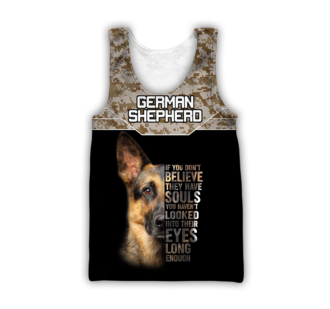 German Shepherd Camo Unisex Shirts TR2110206