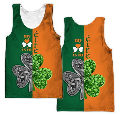 Irish Saint Patrick's Day Shamrock Celtic Cross Hoodie T-Shirt Sweatshirt Pi020306-Apparel-NM-Men's tank top-S-Vibe Cosy™
