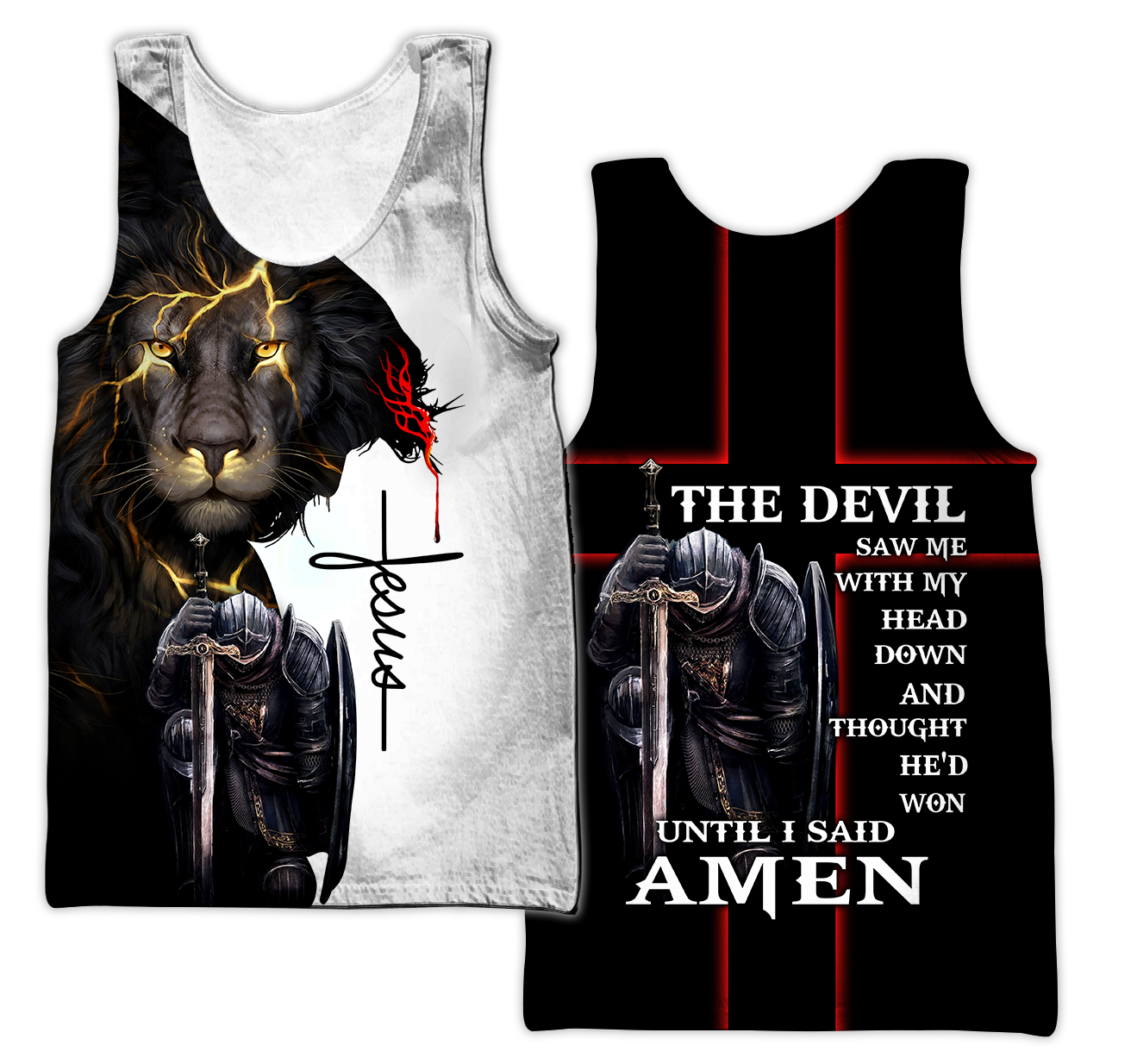 The Devil Saw Me With My Head Down 3D All Over Printed Shirts For Men and Women Pi250501S13-Apparel-TA-Tank Top-S-Vibe Cosy™