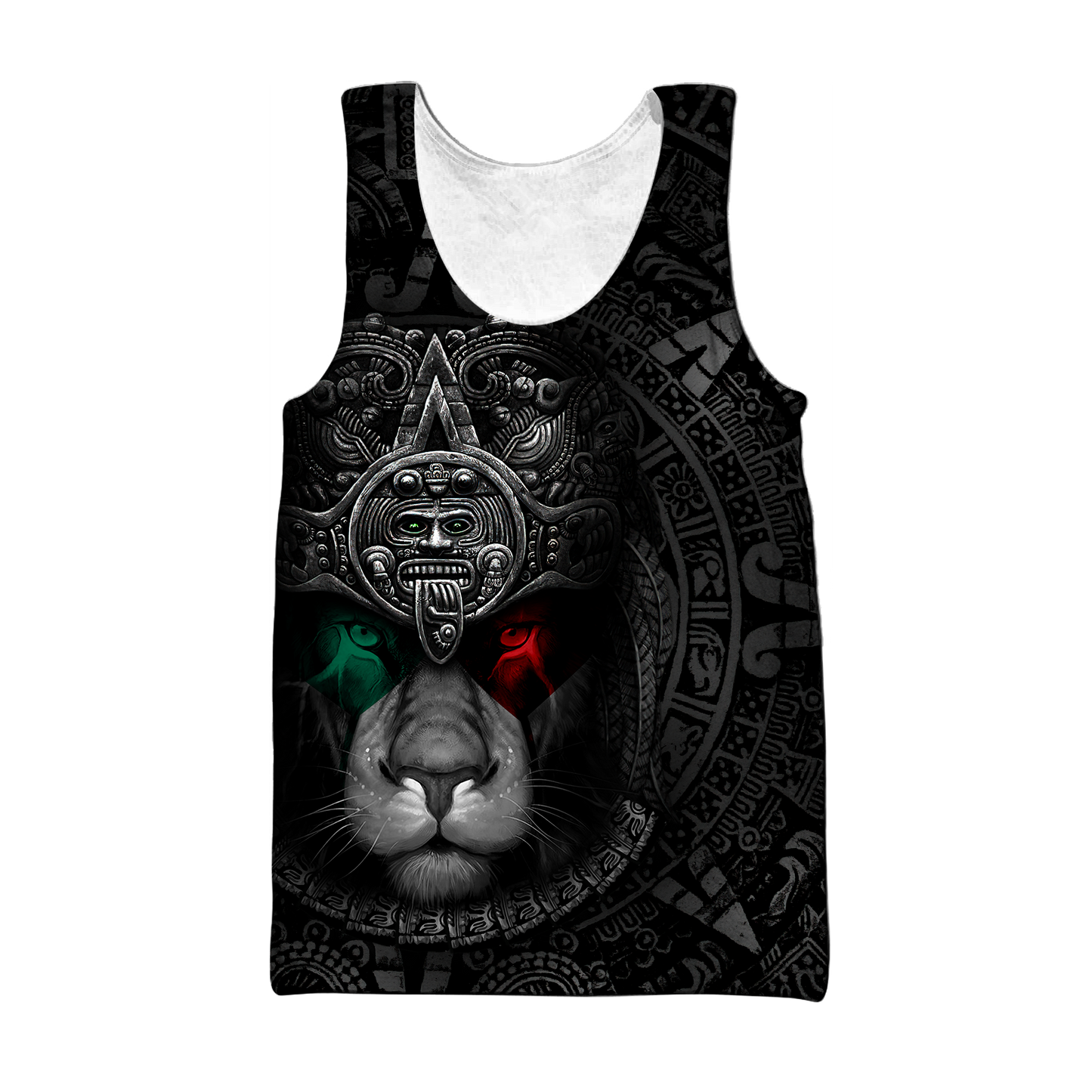 Custom Name Mexican Lion Warrior 3D All Over Printed Shirt for Men and Women