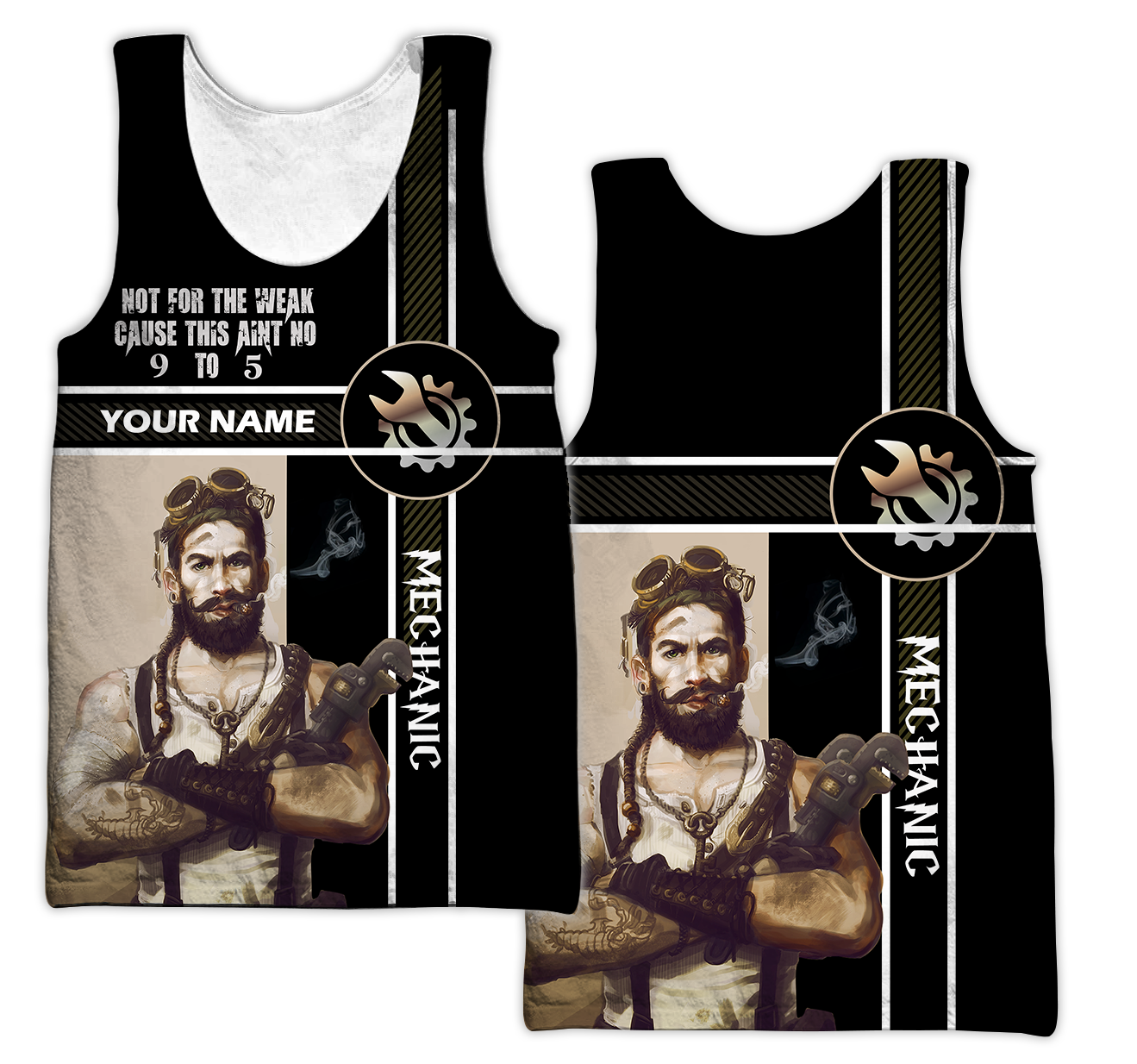 Mechanic Steampunk All Over Printed Hoodie For Men and Women HVT23102002