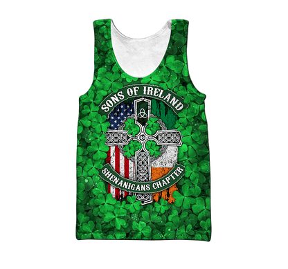 Happy St Patrick's Day Irish Hoodie T-Shirt Sweatshirt for Men and Women Pi170203-Apparel-NM-Men's tank top-S-Vibe Cosy™