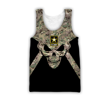 Soldier US Army Skull 3D All Over Printed Shirt Hoodie MP28082005