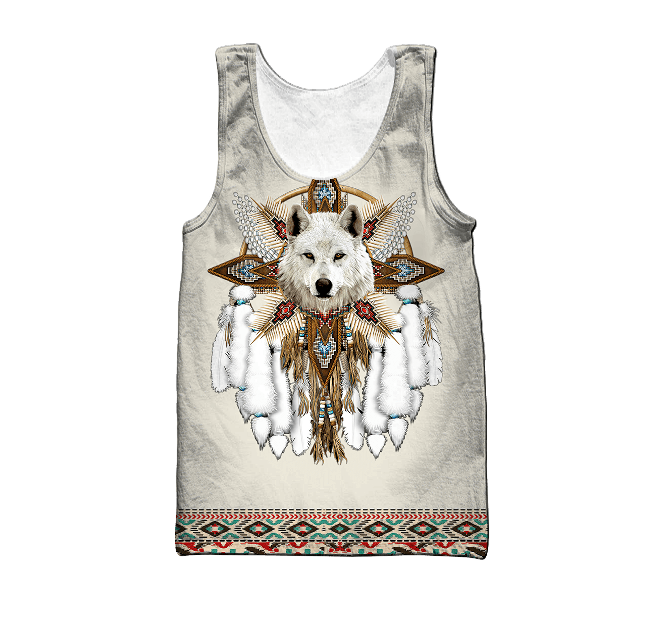 Native Spirit Wolf 3D All Over Printed Unisex Hoodie ML