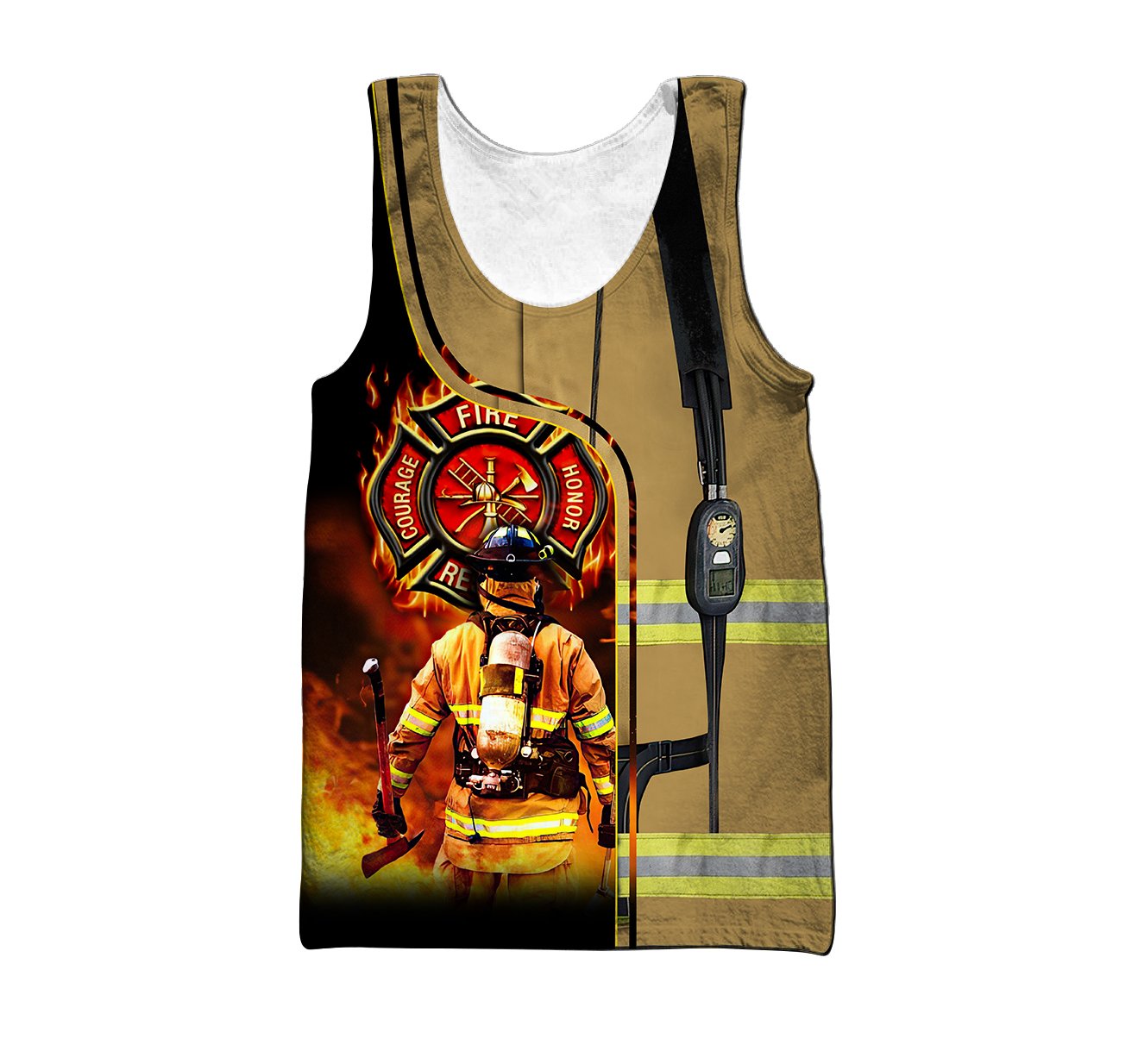 Brave Firefighter-Fireman 3D All Over Printed Shirts For Men and Women TA0822201