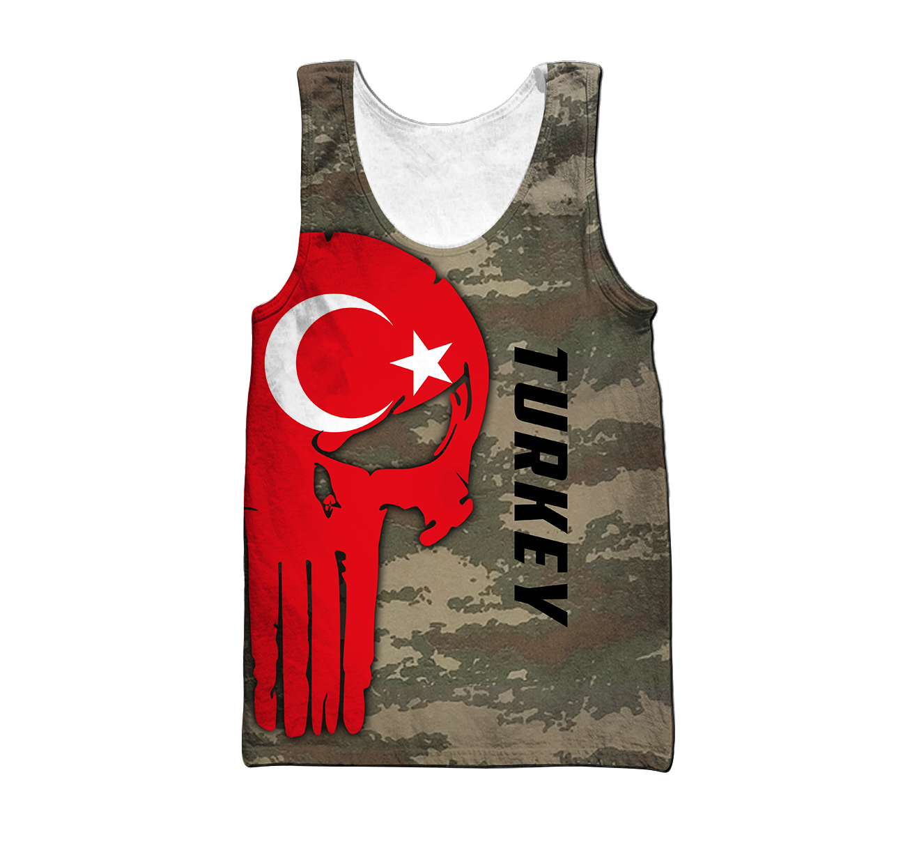 Turkey Skull Flag Camo Style 3D All Over Printed Hoodie Shirt Limited by SUN QB06232006-Apparel-SUN-Hoodie-S-Vibe Cosy™