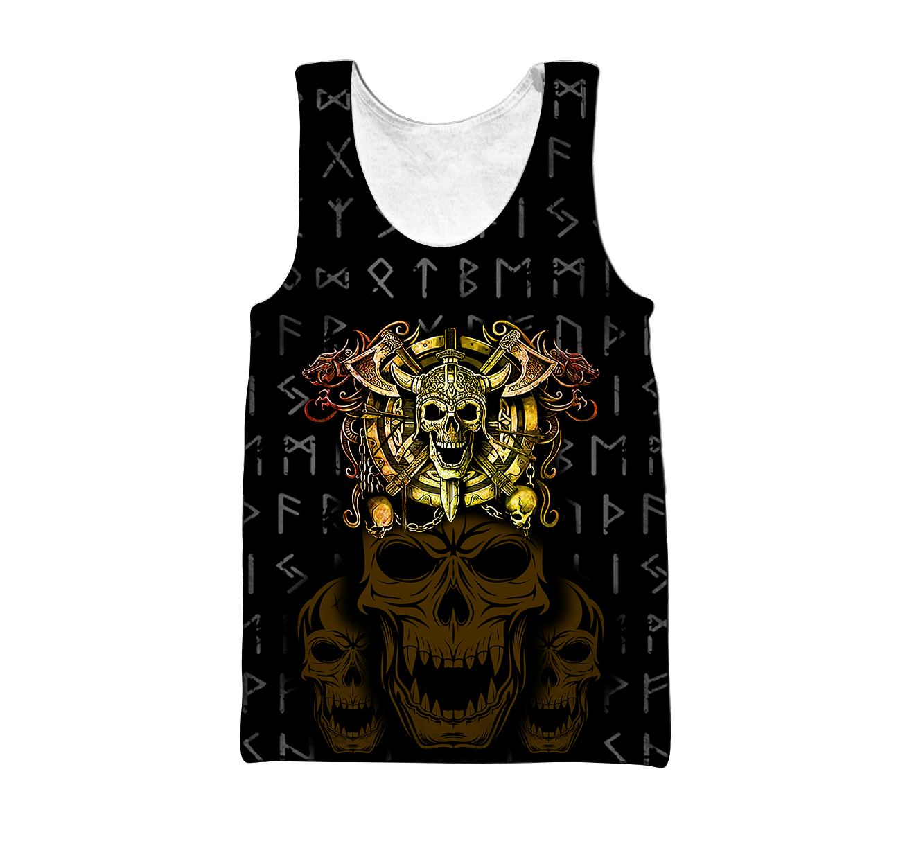 Golden Viking Skull Hoodie MEI