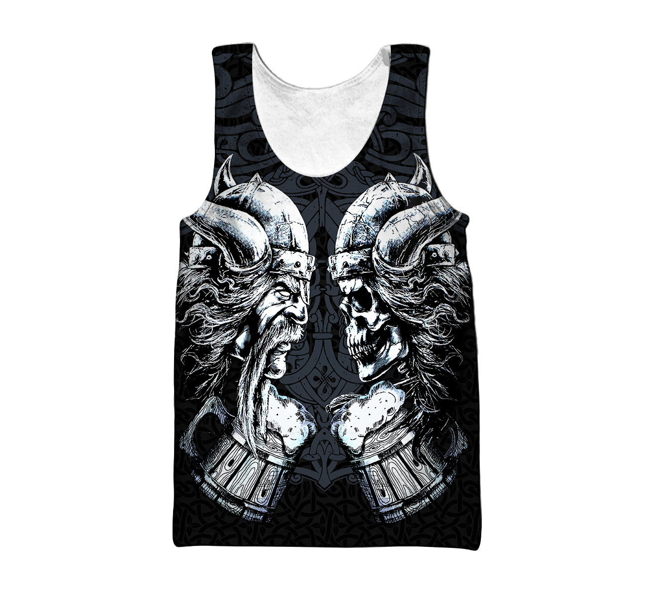 Love beer skull & viking 3D all over printed for man and women-Apparel-PL8386-Tank Top-S-Vibe Cosy™