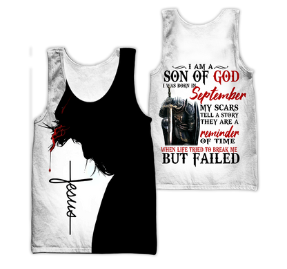 September Guy - Son of God Custome Name 3D All Over Printed Hoodie