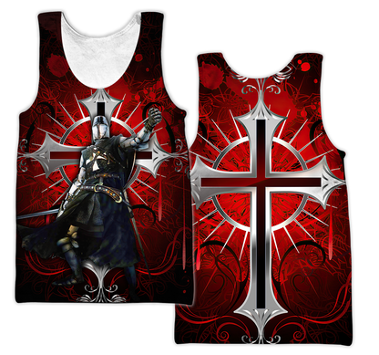 Premium Knight Templar Red Cross All Over Printed Shirts For Men And Women MEI