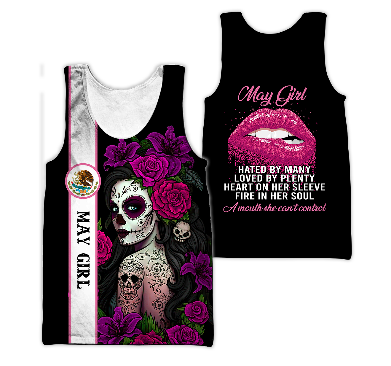 May Girl Customize Name 3D All Over Printed Unisex Hoodie