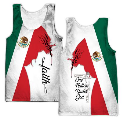 One Nation Under God Mexican Jesus 3D All Over Printed Shirts DQB10092002