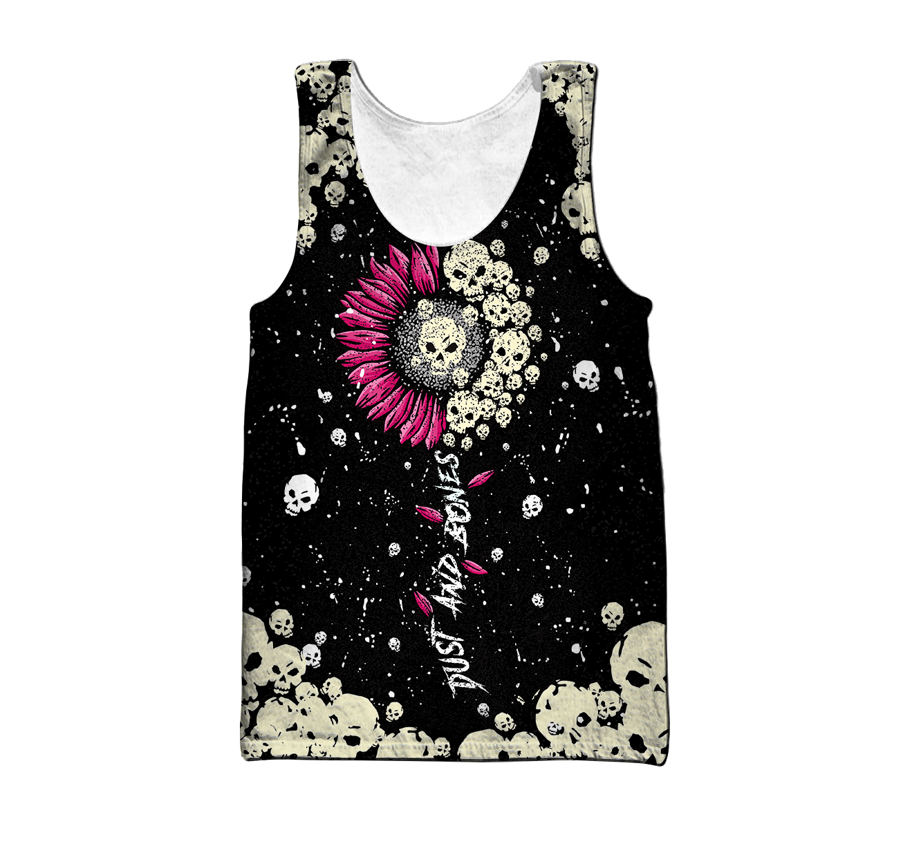 Love Sun Flower And Skull 3D all over for man and women QB05162002-Apparel-PL8386-Tank Top-S-Vibe Cosy™
