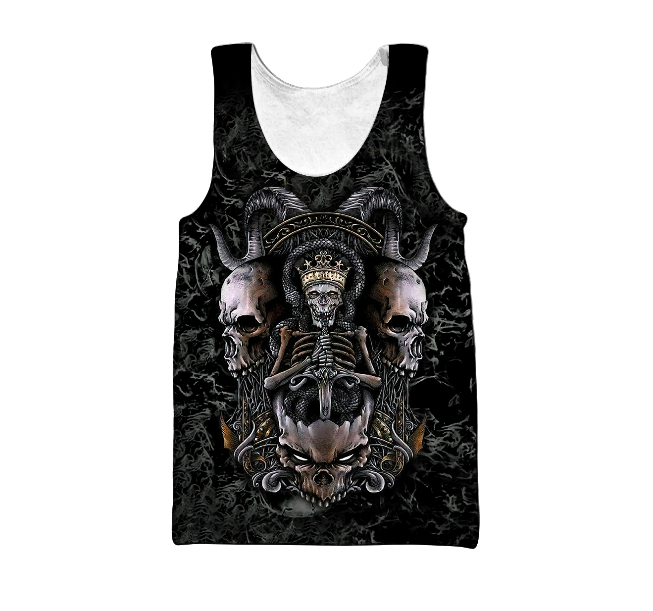 Skull King All Over Printed Hoodie For Men And Women MEI