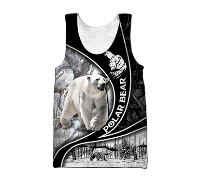 All Over Printed Polar Bear Hoodie VP03102001-MEI