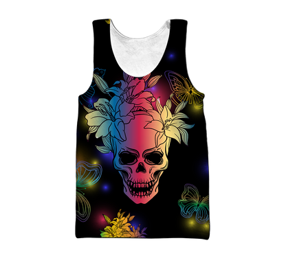Love Skull 3D all over printed for man and women-Apparel-PL8386-Tank Top-S-Vibe Cosy™
