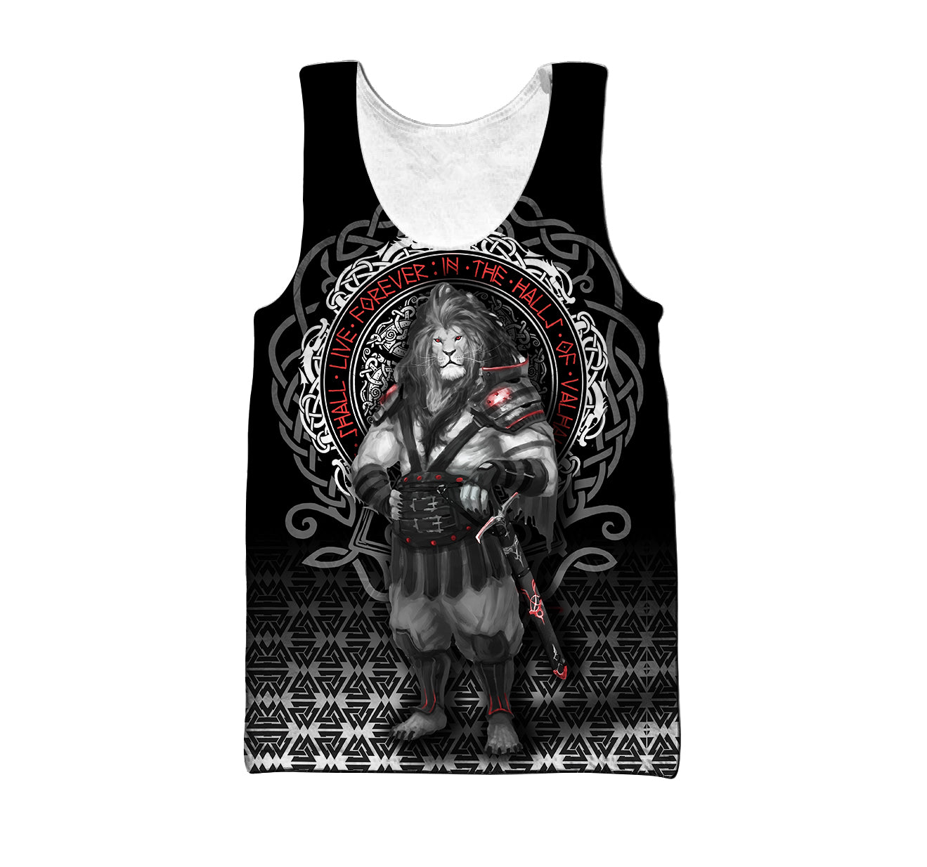 The Lion Warrior Tattoo 3D All Over Print Hoodie