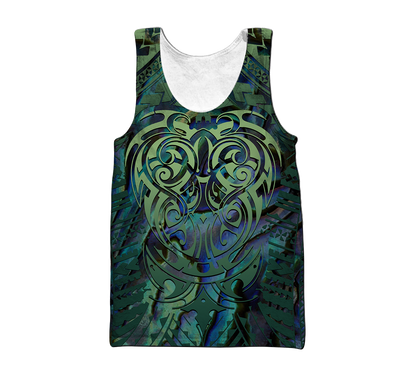 Maori hei matau paua shell 3d all over printed shirt and short for man and women-Apparel-PL8386-Tank top-S-Vibe Cosy™