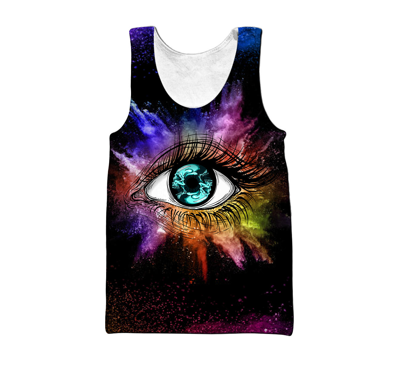 Sexy Eyes Love Skull 3D all over printed for man and women QB05122004-Apparel-PL8386-Tank Top-S-Vibe Cosy™