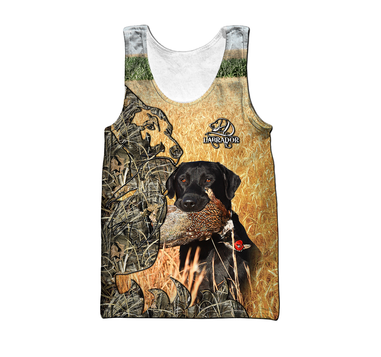 Labrador Hunting Camo 3D Over Printed Unisex Deluxe Hoodie ML