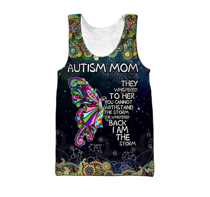 Autism Mom-Butterfly 3D All Over Print Shirts DQB08142002