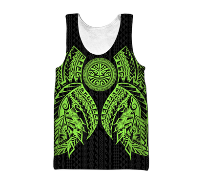 Amazing Polynesian Tattoo Green Hoodie-ML-Apparel-ML-Tank Top-S-Vibe Cosy™
