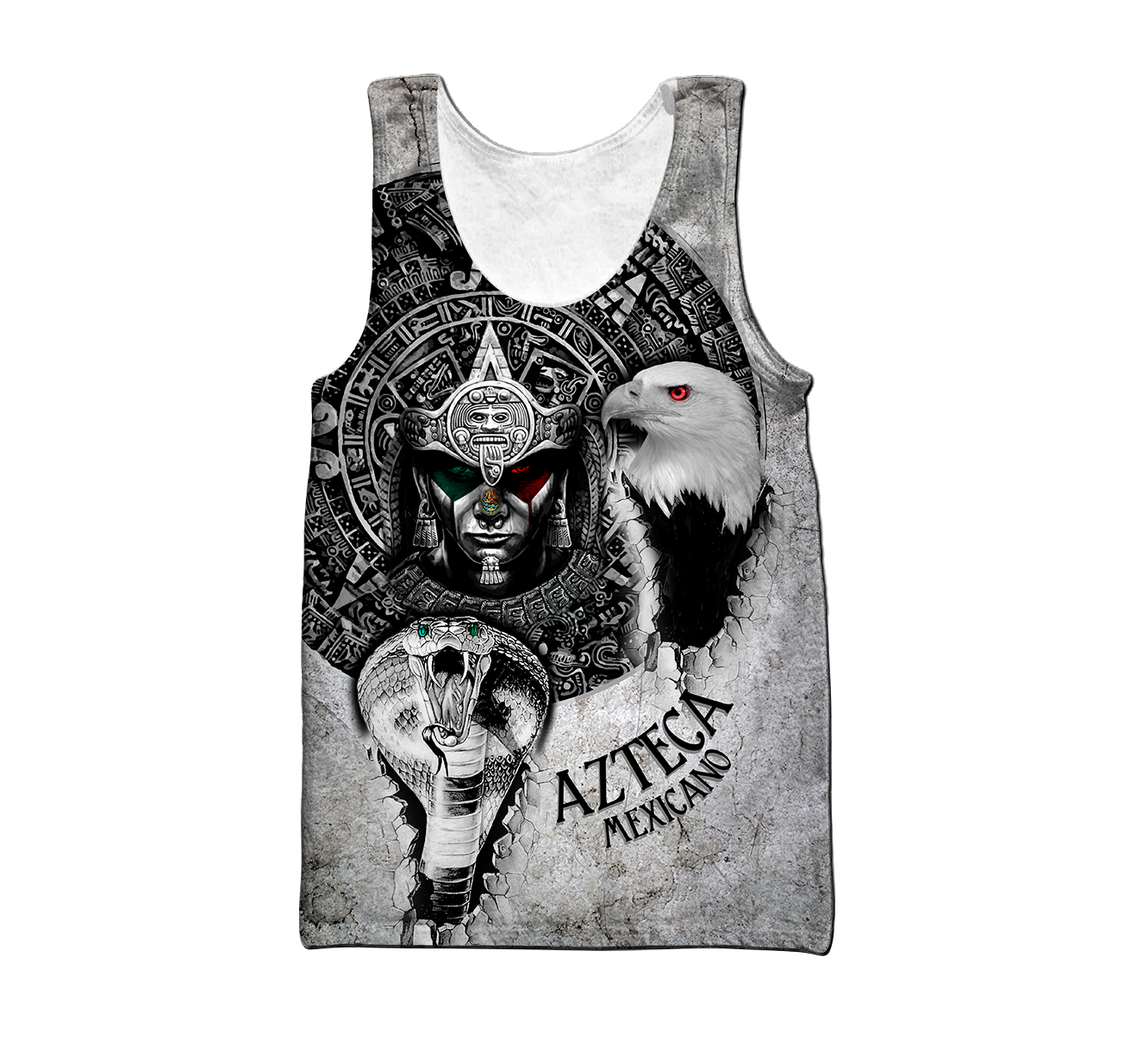 Mexican Aztec Warrior 3D All Over Printed Hoodie Shirt by SUN QB06302006-Apparel-SUN-Tanktop-S-Vibe Cosy™