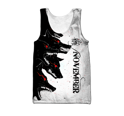 The Dark Wolf November 3D All Over Printed Unisex Deluxe Hoodie ML