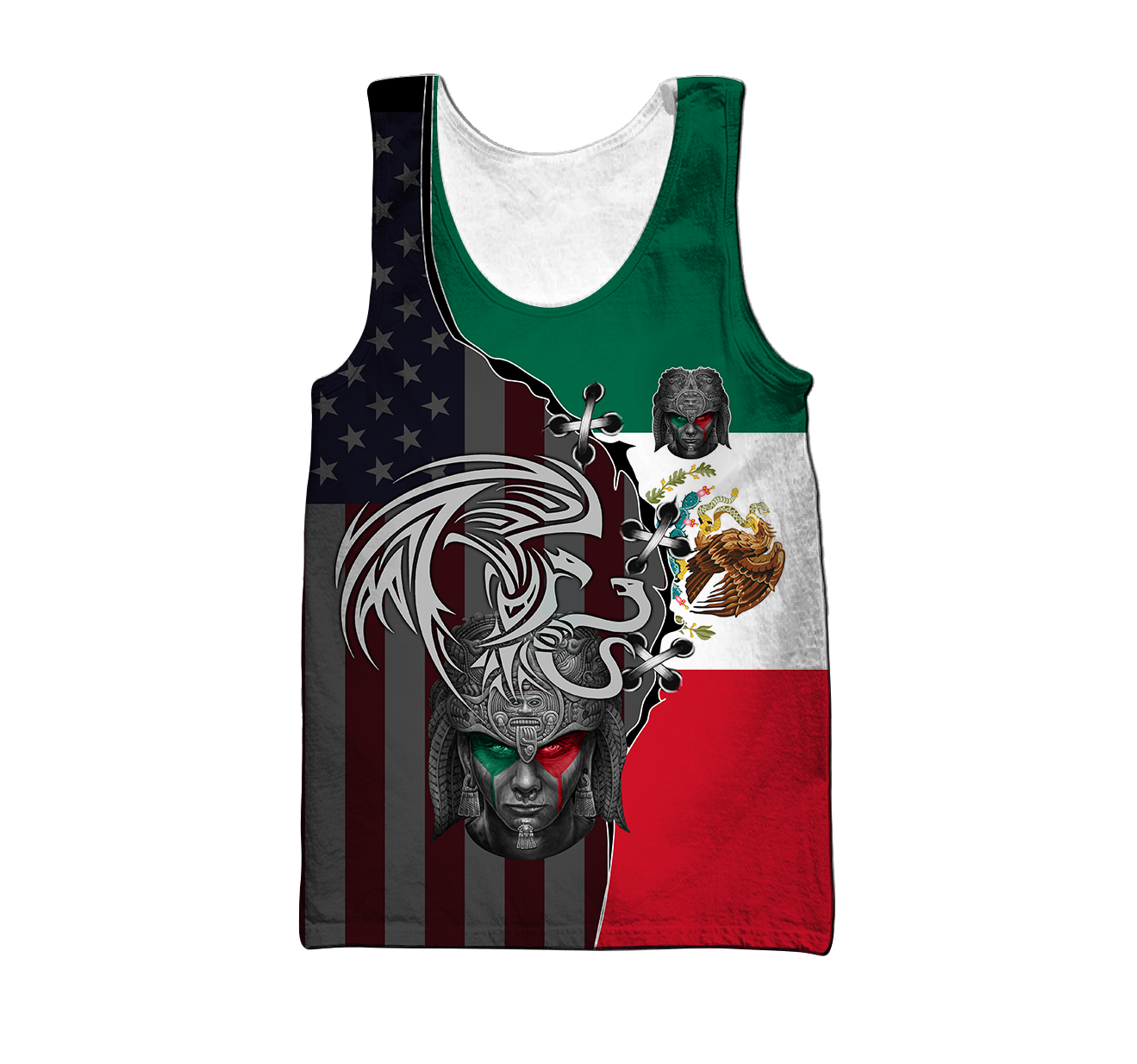 Mexican Aztec & Coat Of Arms 3D All Over Printed Hoodie Shirt Limited by SUN QB06232007