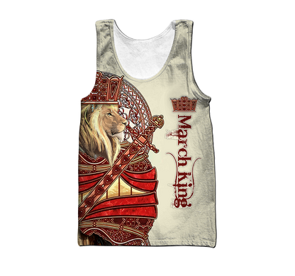March King Lion 3D All Over Printed  Unisex Shirts