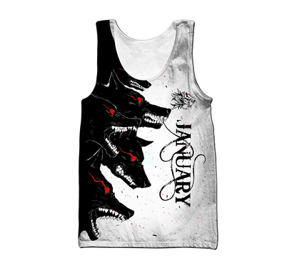 The Dark Wolf January 3D All Over Printed Unisex Deluxe Hoodie ML
